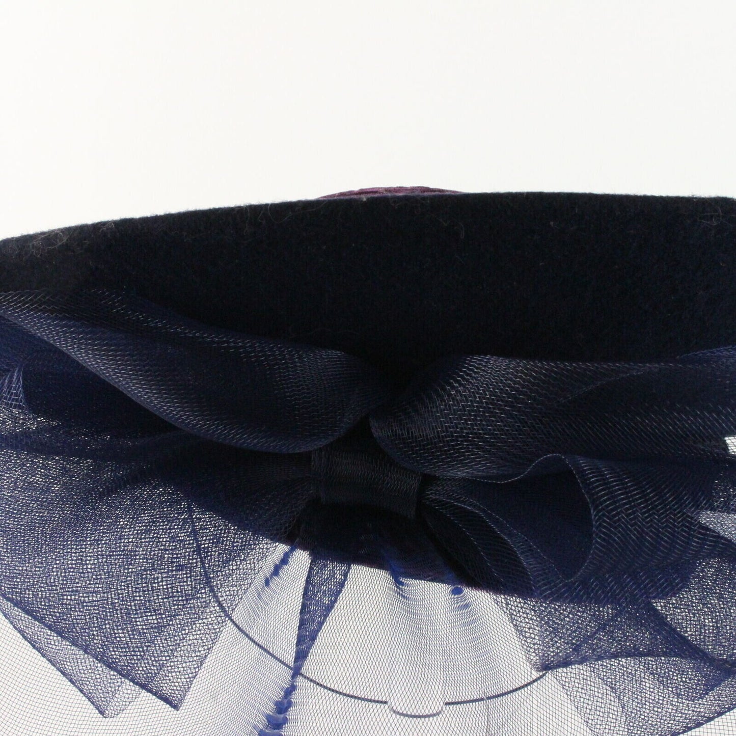 Sonni San Francisco 100% Wool Felt Navy & Purple Womens Hat 7 56cm