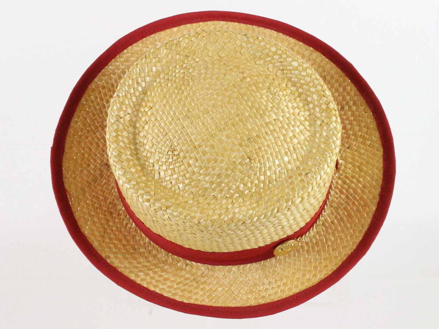 Sonni California Ladies Summer Hat Straw Red 7 1/8 57cm