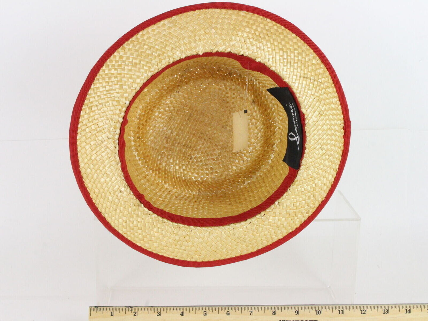 Sonni California Ladies Summer Hat Straw Red 7 1/8 57cm