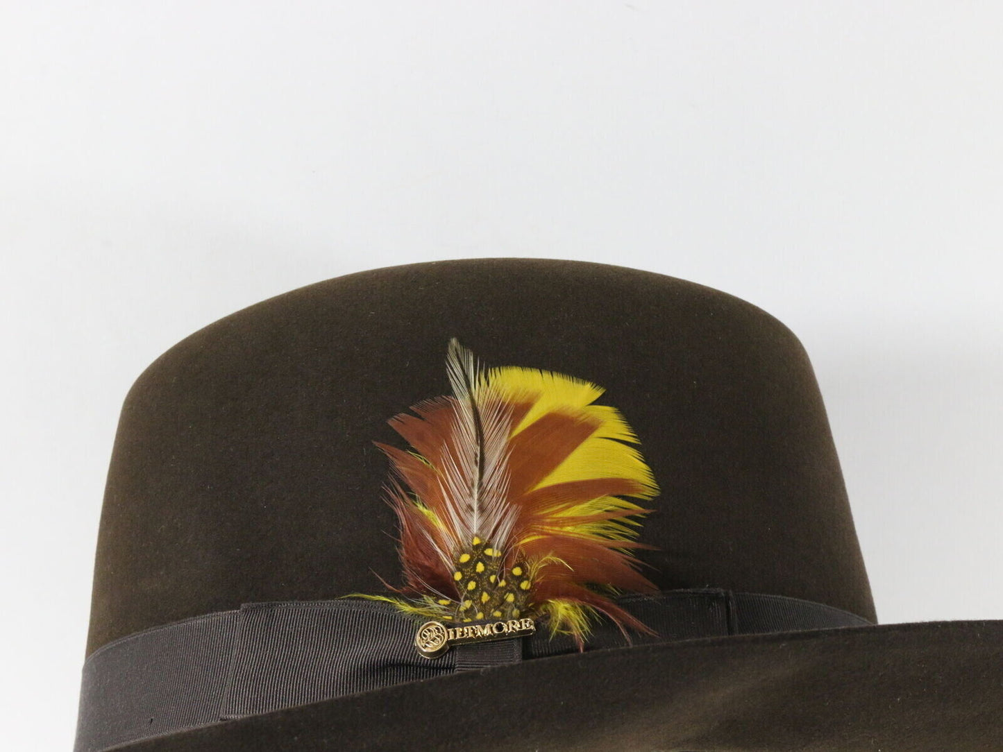 Vintage Royal Biltmore Homburg Black Oak Felt 54 6 3/4 Top Hatters