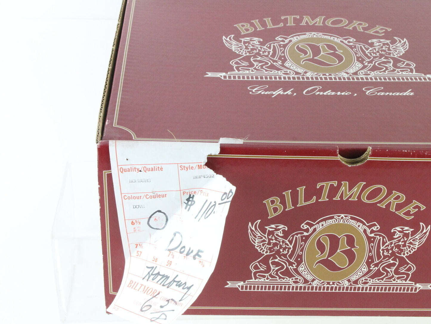 vintage hat, fedora, homburg, biltmore
