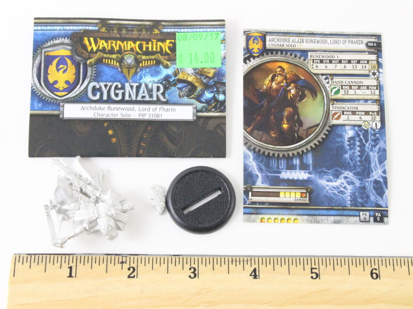 Warmachine Cygnar Archduke Runewood Lord Of Fharin Character Solo PIP31081