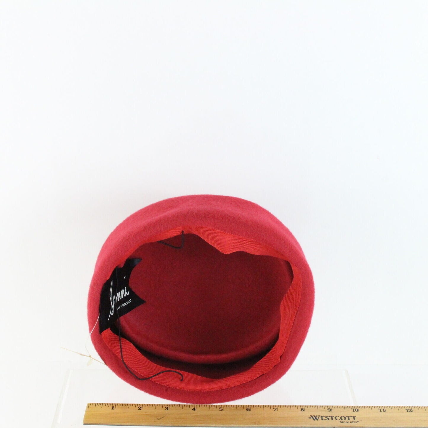 Vintage Sonni San Francisco Red Velour Womens Hat 7 56cm