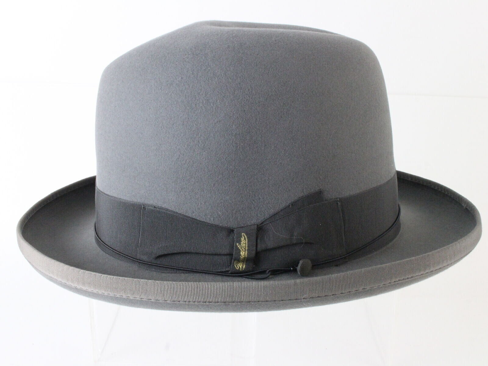 Borsalino Alessandria Top Hatters Mens Homburg Hat Gray Felt