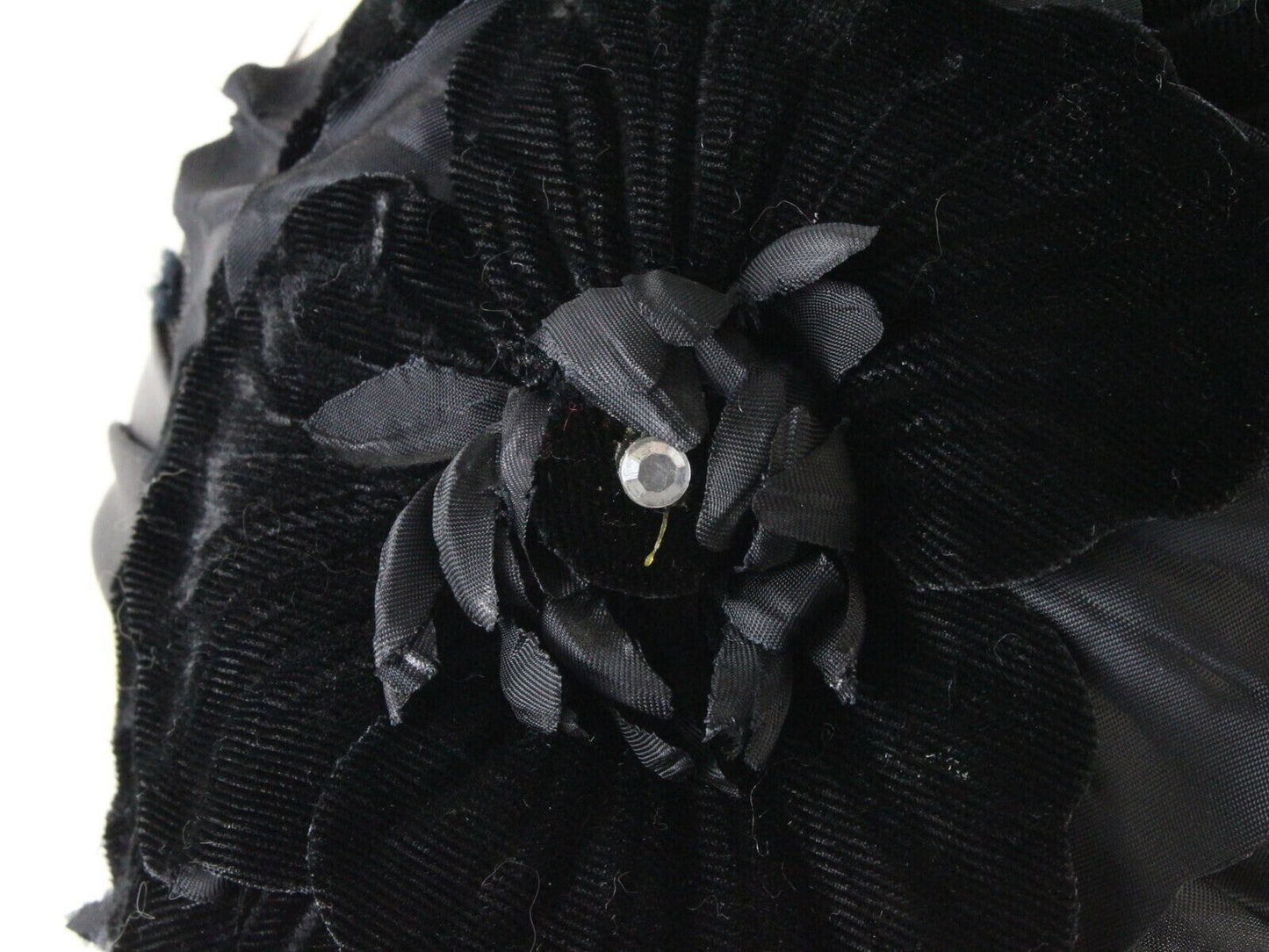 Joe Bill Miller Ladies Black White Boutique Wool Felt Hat W/ Flowers 7 1/8 57cm