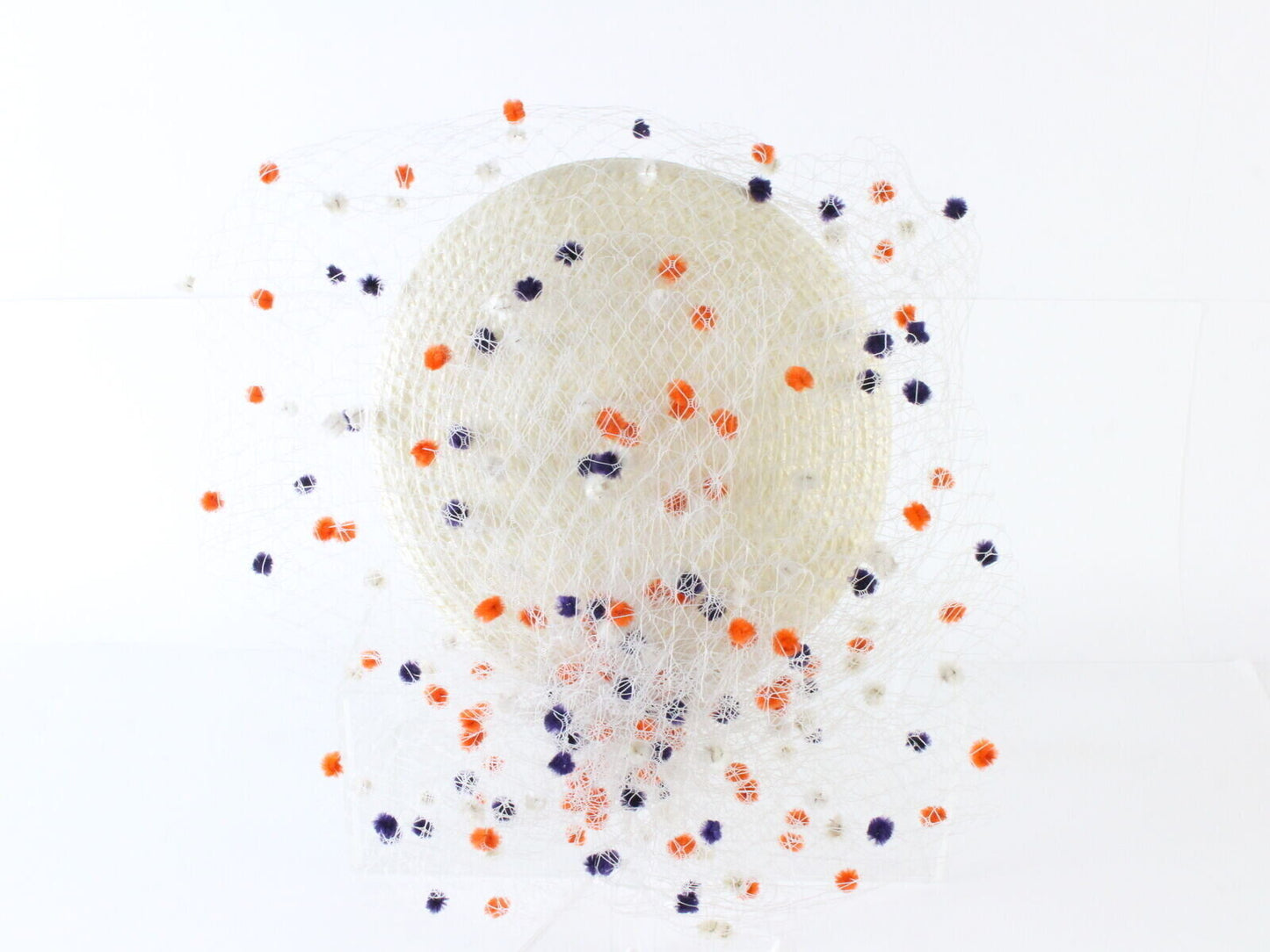 Chapeau Creations Ladies Cream Boutique Hat W/ Tiny Pom Poms 6 3/4 54cm