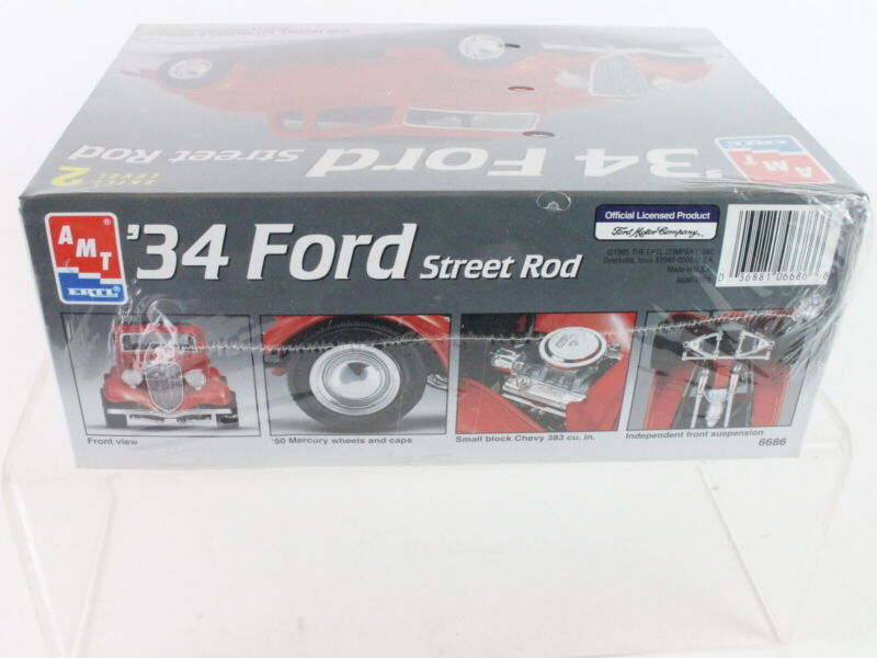 1934 '34 Ford Street Rod AMT Ertl 1:25 Unbuilt Kit 6686