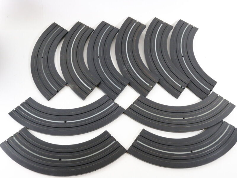 Large Lot Of 69 1/4 Section 9" Radius Curved Track Aurora HO Slot Car