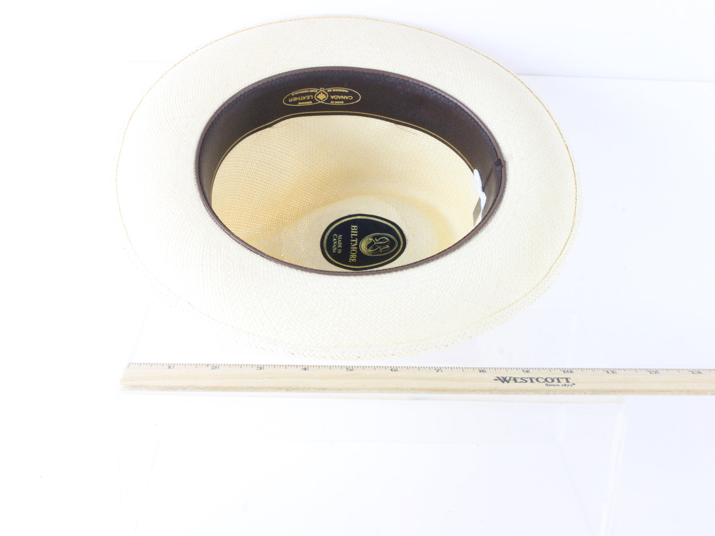 Biltmore Excello Mens Natural Straw C Crown Hat W/ Pin MULTIPLE SIZES