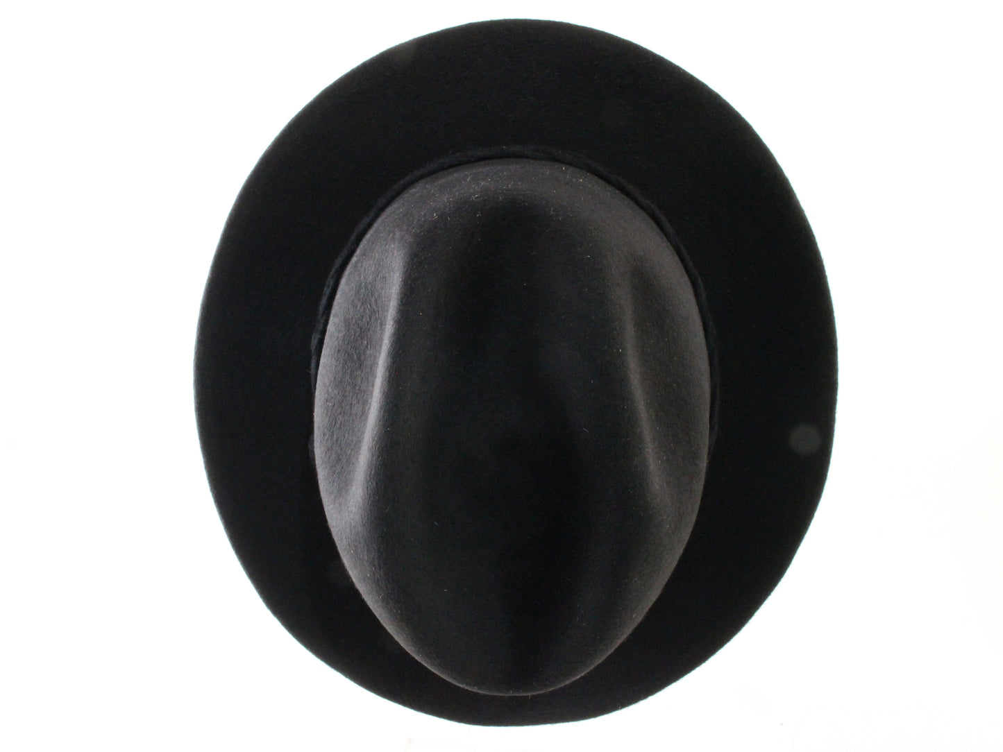 Biltmore Eleganza Raleigh Mens Classic Black Felt Fedora w/ Band 6 5/8 53cm