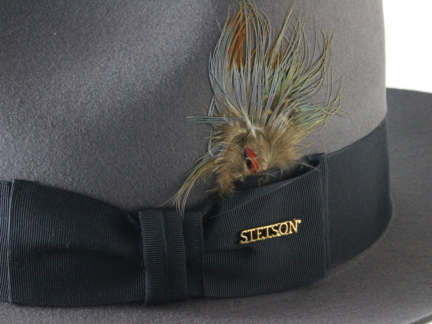 Stetson the Sovereign Mens Gray Felt Fedora W/ Stetson Pin MULTIPLE SIZES