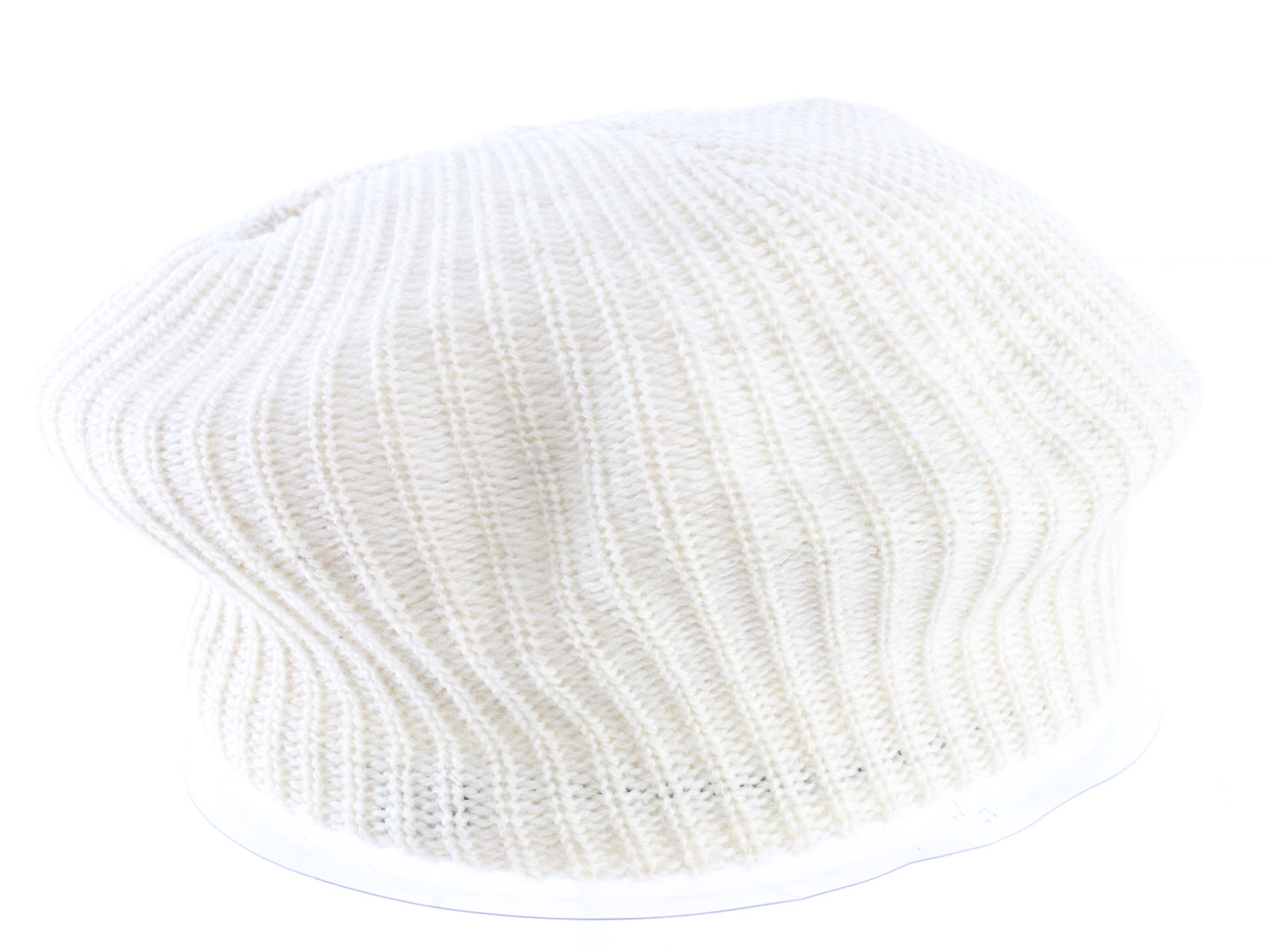Patricia Underwood Too Ladies Beige Wool Knit Beret One Size
