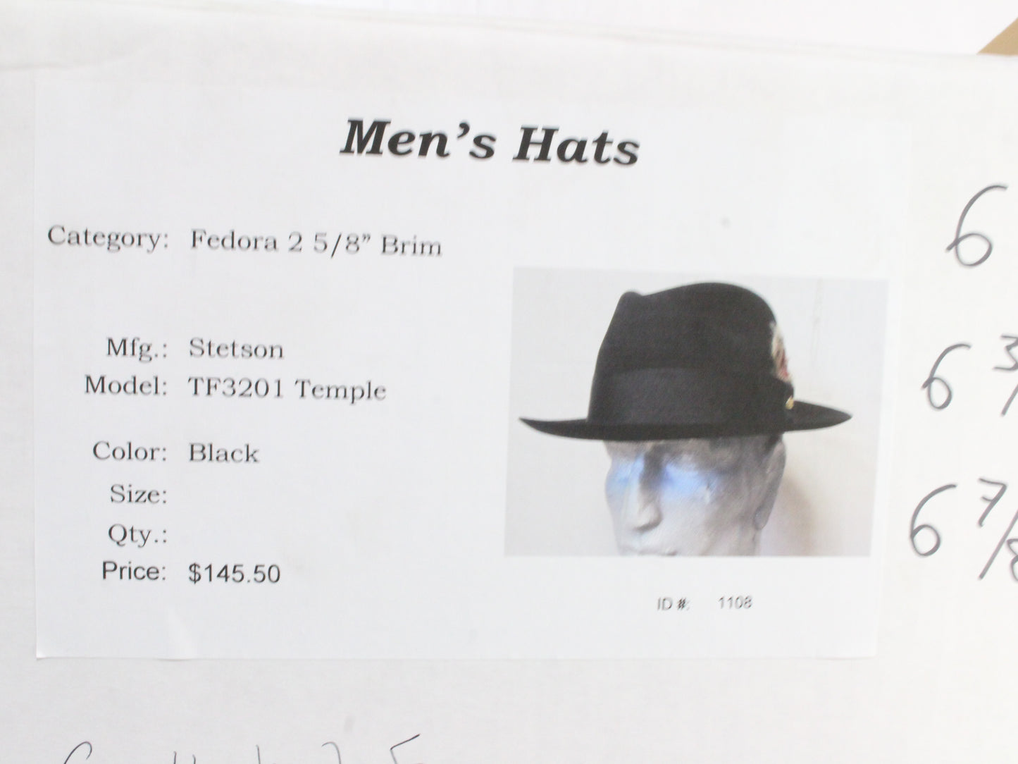 Stetson the Sovereign Mens Black Felt Fedora W/ Black Feather MULTIPLE SIZES