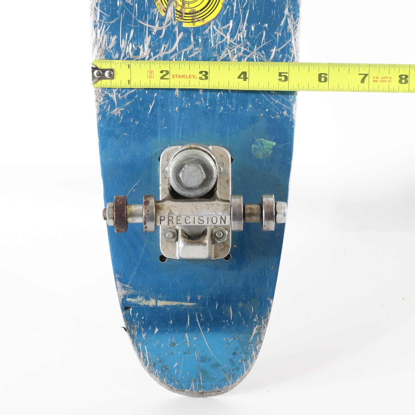 Precision Tracker Trucks Blue Vintage Metal Skateboard Deck 23.5"