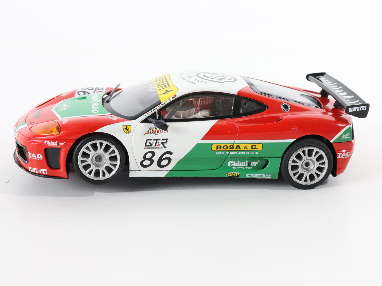 Ferrari 360 GTC #86 Rose Island SCX Digital 1:32 Slot Car
