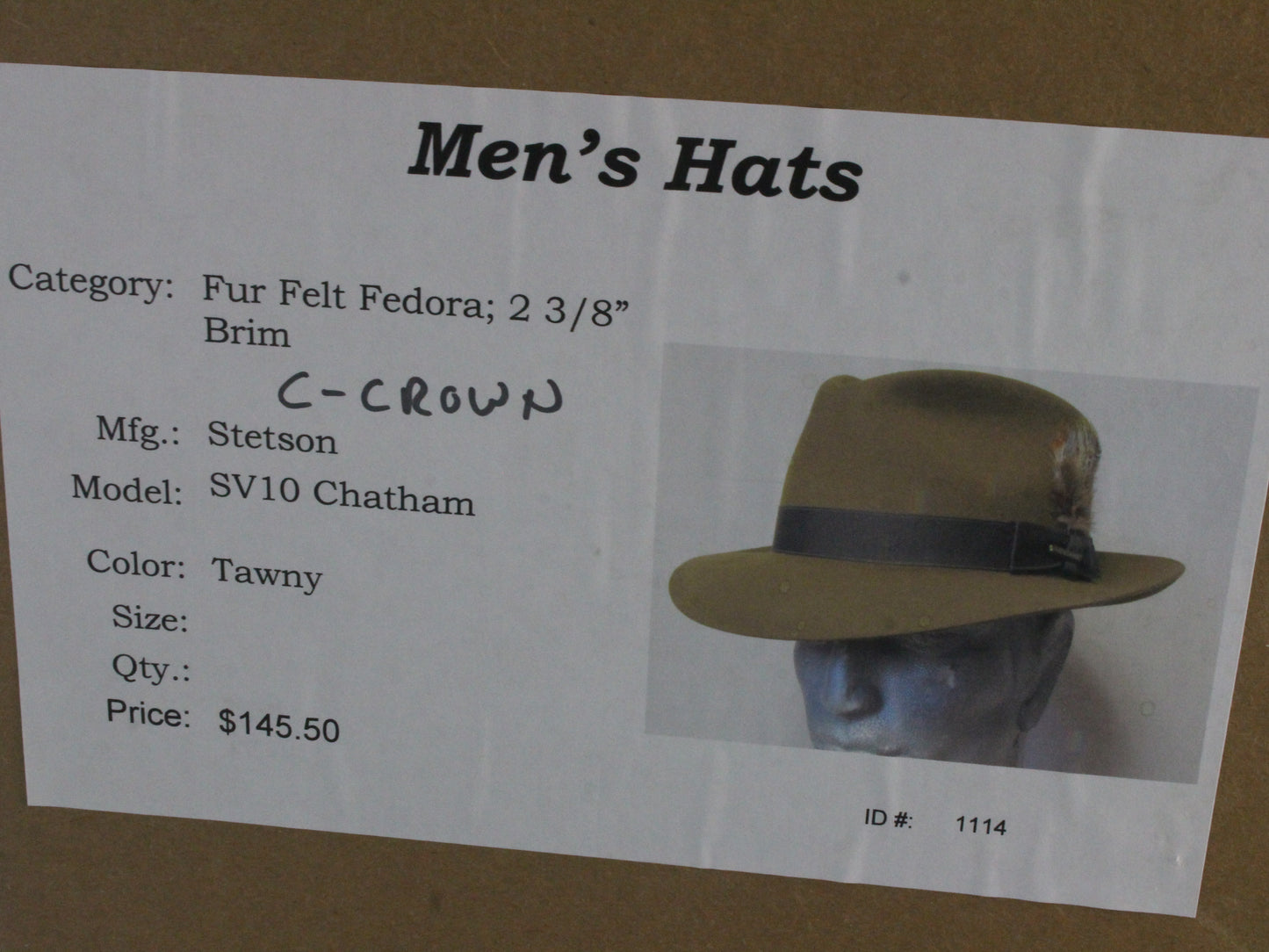 Stetson the Sovereign Mens Tawny Brown Felt Fedora W/ Feathers MULTIPLE SIZES