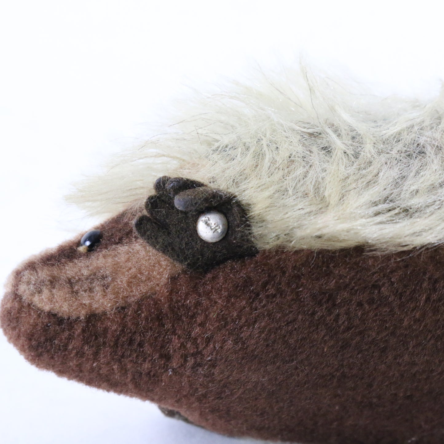 Vintage Joggi Porcupine? Steiff Stuffed Animal 4.5" Brown & Tan 1960s?
