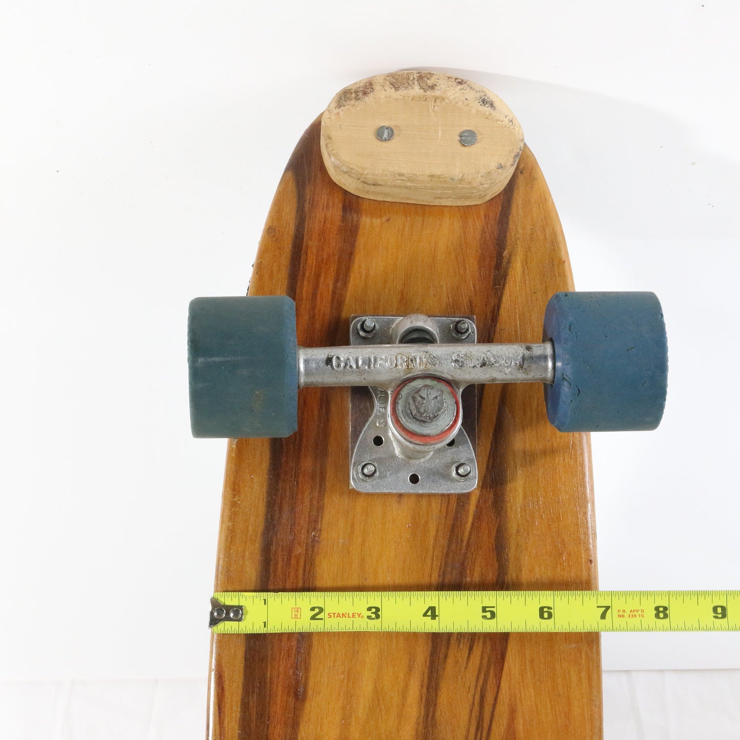 California Slalom Vintage Wooden Skateboard Deck 23.5" W/ Wheels