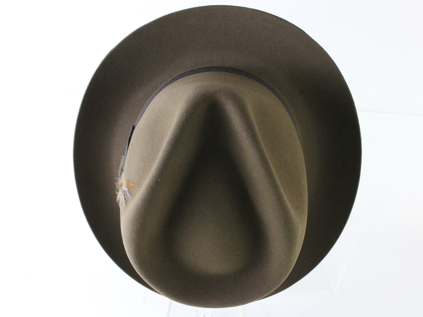 Stetson the Sovereign Mens Tawny Brown Felt Fedora W/ Feathers MULTIPLE SIZES