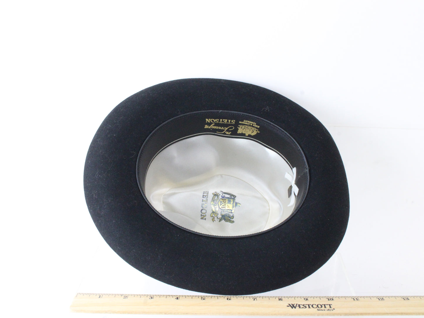 Stetson the Sovereign Mens Black Felt Fedora W/ Black Feather MULTIPLE SIZES