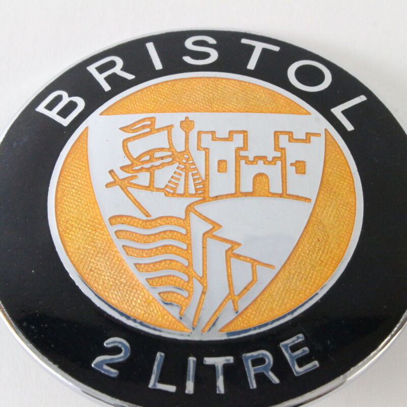 Bristol 2 Litre 2.25" Yellow Metal Badge Emblem