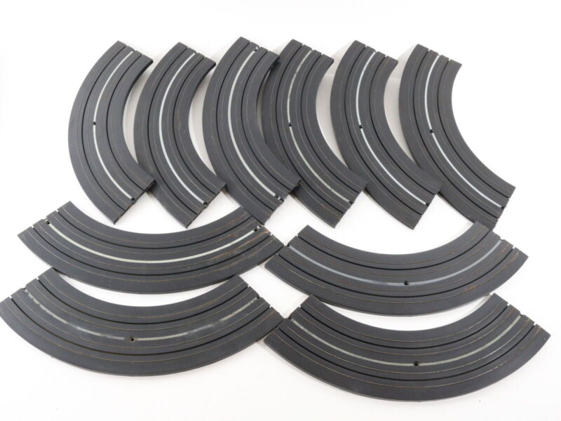 Large Lot Of 69 1/4 Section 9" Radius Curved Track Aurora HO Slot Car