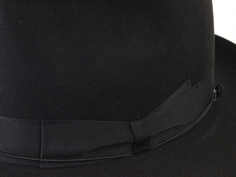 Borsalino Alessandria Como Mens Black Felt Fedora MADE ITALY MULTIPLE SIZES