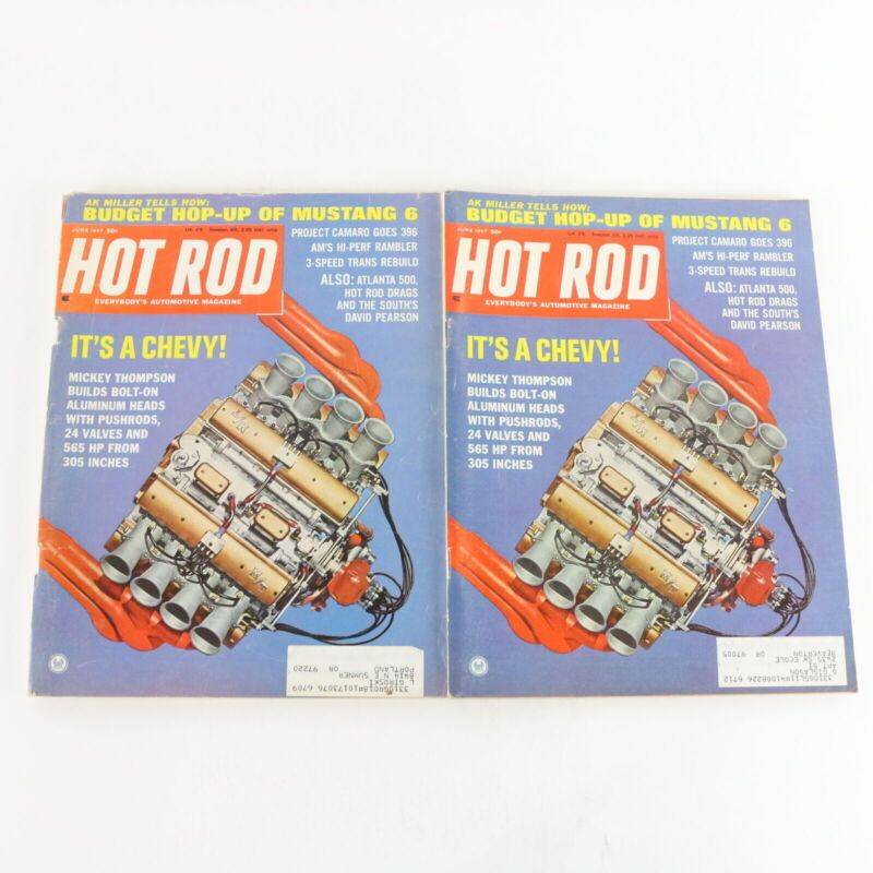 Lot Of 4 Hot Rod Budget Hop Up Mustang 6 June 1967 Vintage Car Magazines