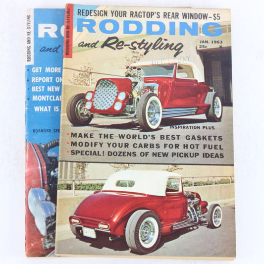 Lot Of 2 Rodding & Re-styling Jan & Feb 1963 Vintage Car Magazines