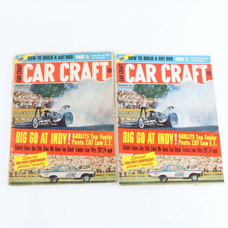 Lot Of 3 Car Craft Hot Rod Pickups October & December 1964 Vintage Car Magazines