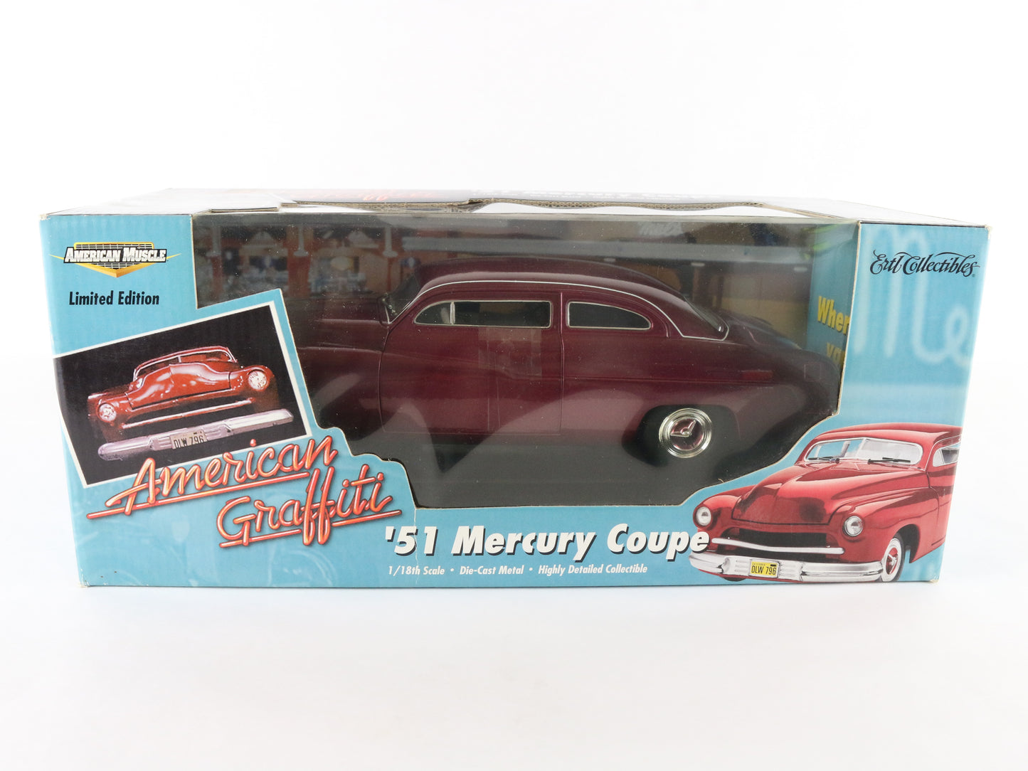 1951 '51 Mercury Coupe Purple American Graffiti ERTL 1:18 Diecast Model 32081
