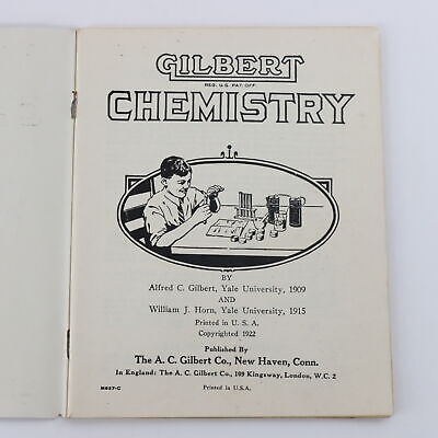 Gilbert Chemistry Ac Gilbert Childrens Instruction Book 1922