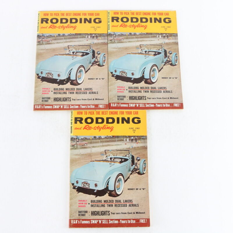 Lot Of 7 Rodding & Re-styling May June 1960 Vintage Car Magazines