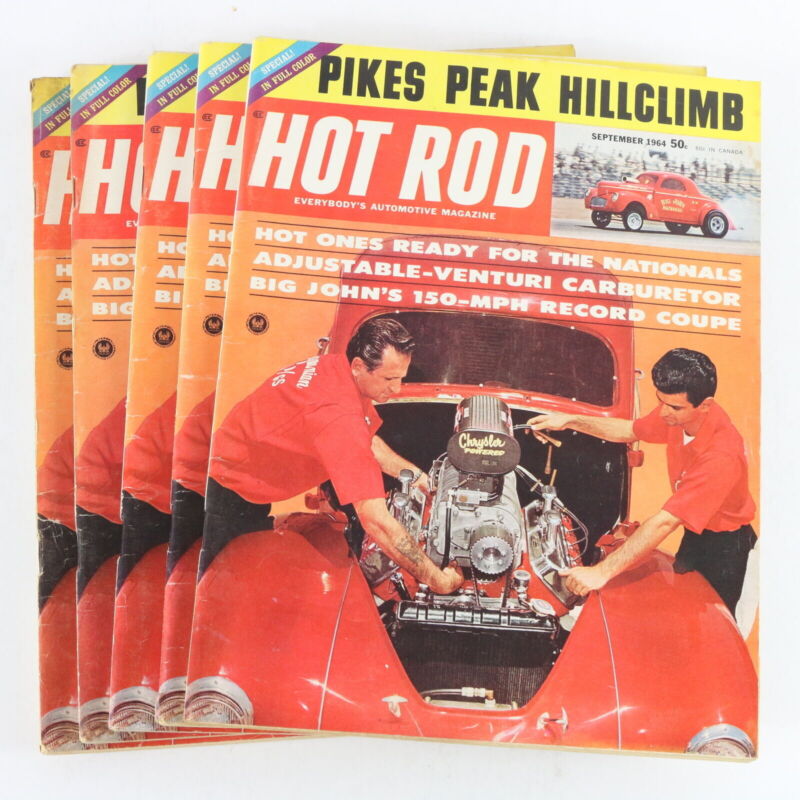 Lot Of 5 Hot Rod Pikes Peak Hillclimb September 1964 Vintage Car Magazines