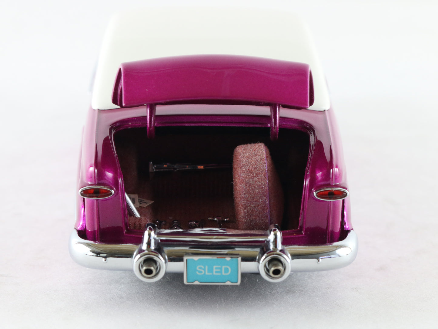 1949 Ford Custom Lead Sled Magenta White Roof Danbury Mint 1:24 Model Car
