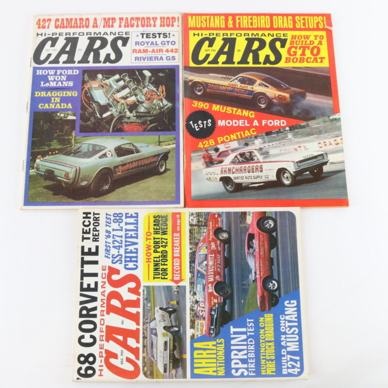 Lot Of 3 Cars October September December 1967 Vintage Car Magazines