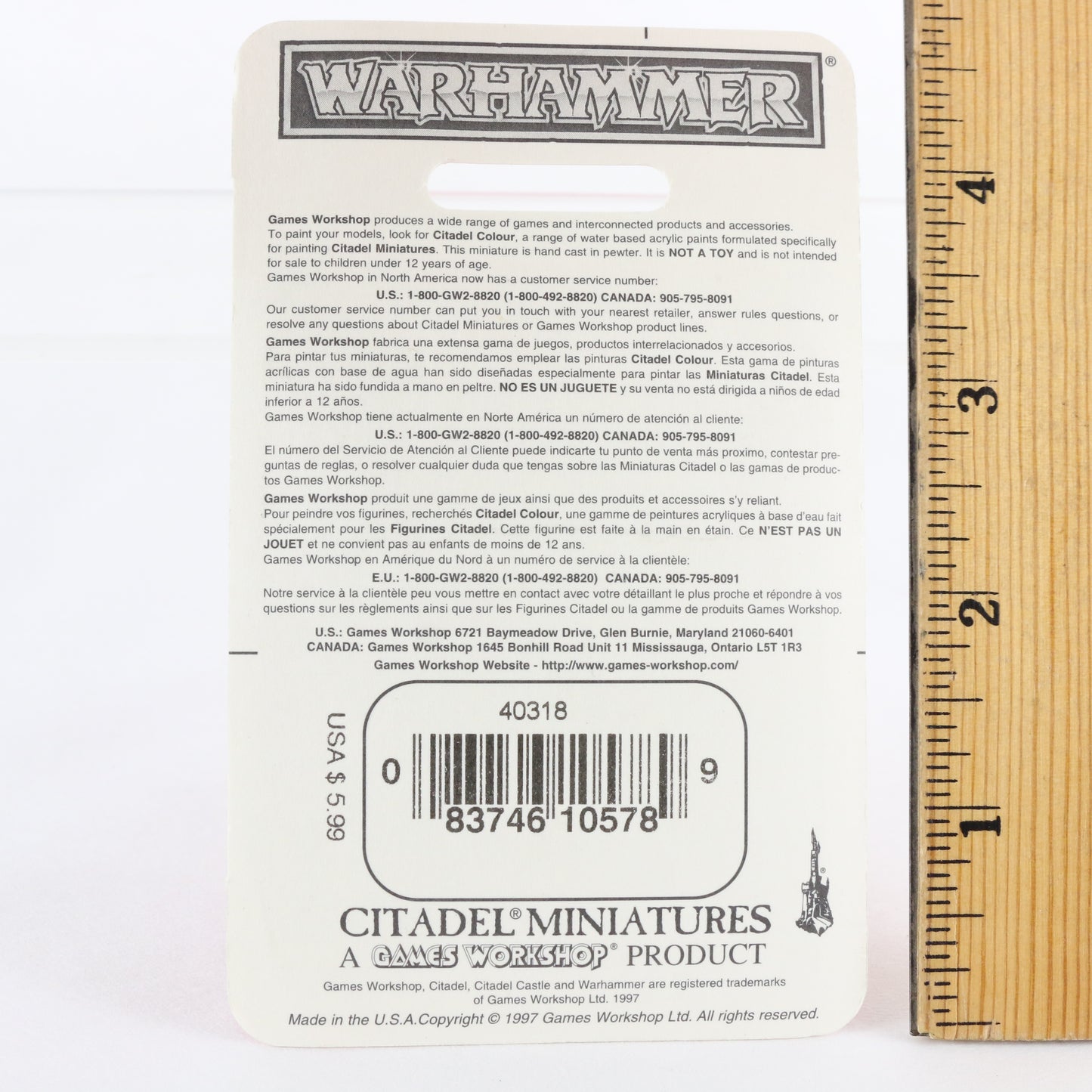 Dwarf Thunderers Standing Marauder Citadel Warhammer 8578A Unpainted Figures