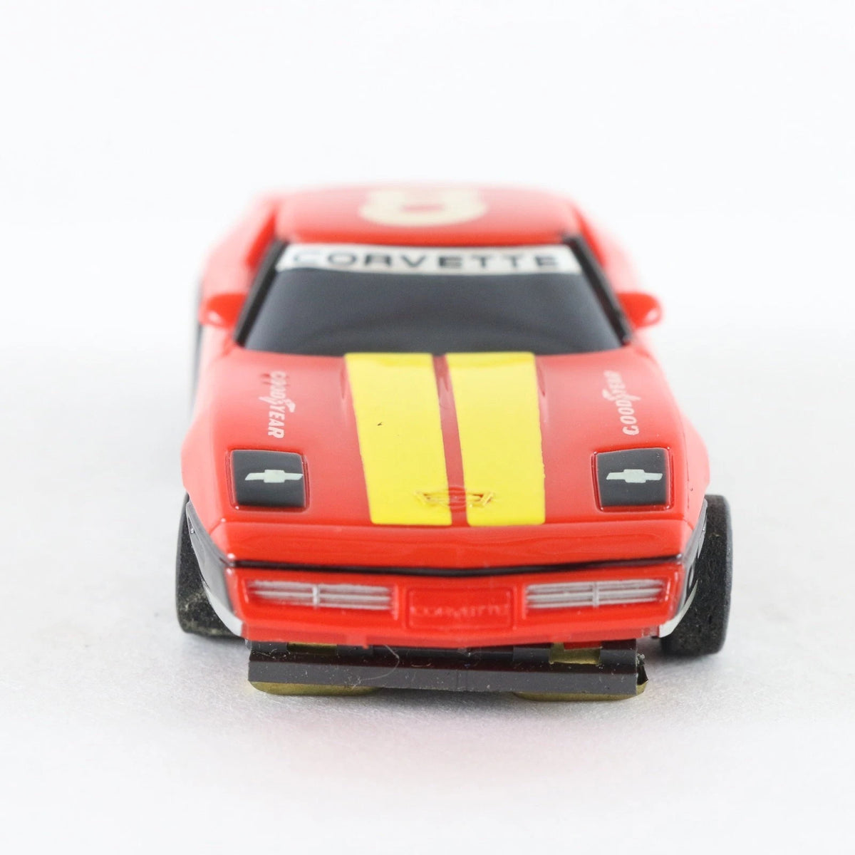 Aurora AFX Chevy Corvette #8 Red Yellow Screecher HO Slotless Slot Cars