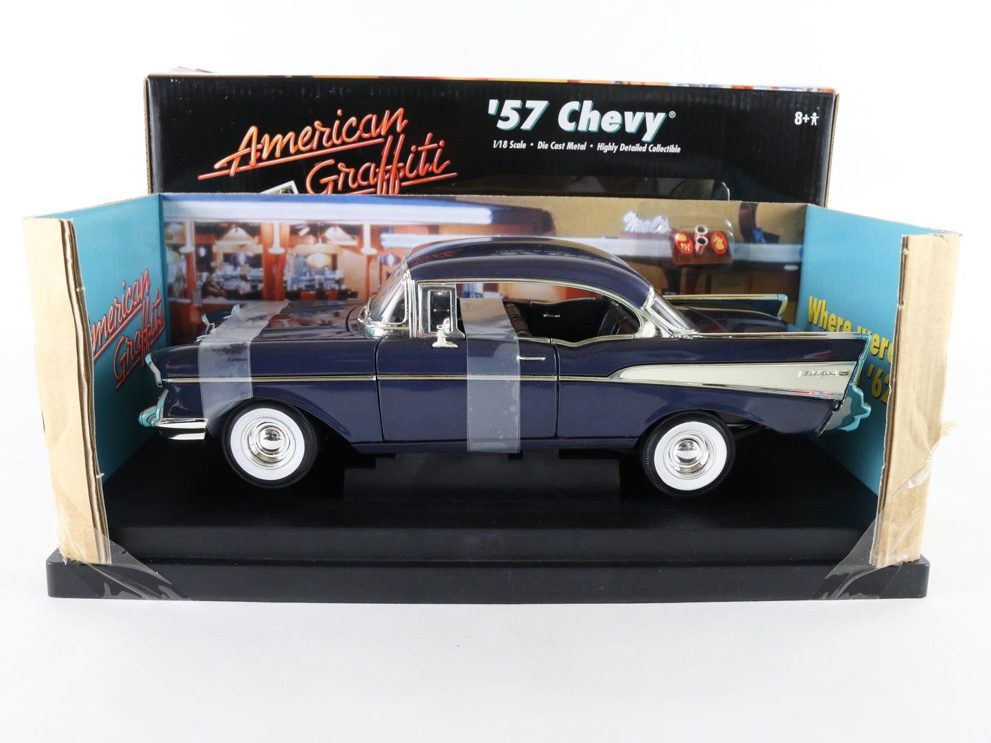 1957 '57 Chevrolet Blue American Graffiti ERTL 1:18 Diecast Model Car 36604