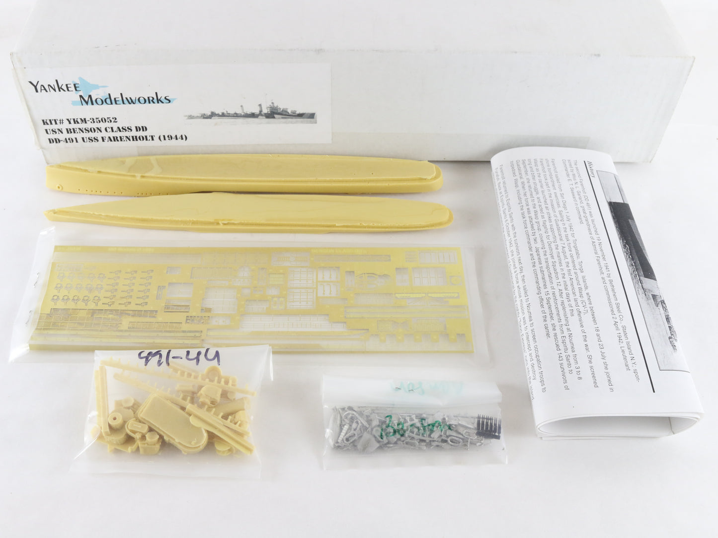 USS Farenholt 1944 USN Benson Class DD Yankee Model 1:350 YKM-35052 Resin Kit