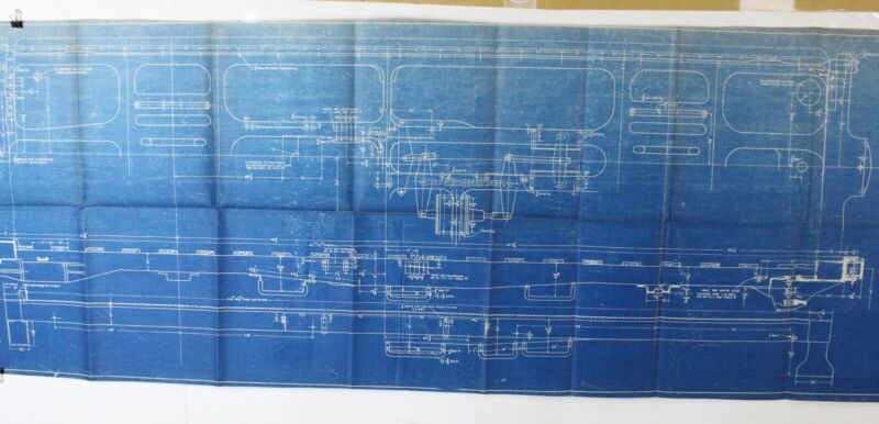 Steam Loco Tender Frame American Locomotive Company 850S25530 Blueprint 84"