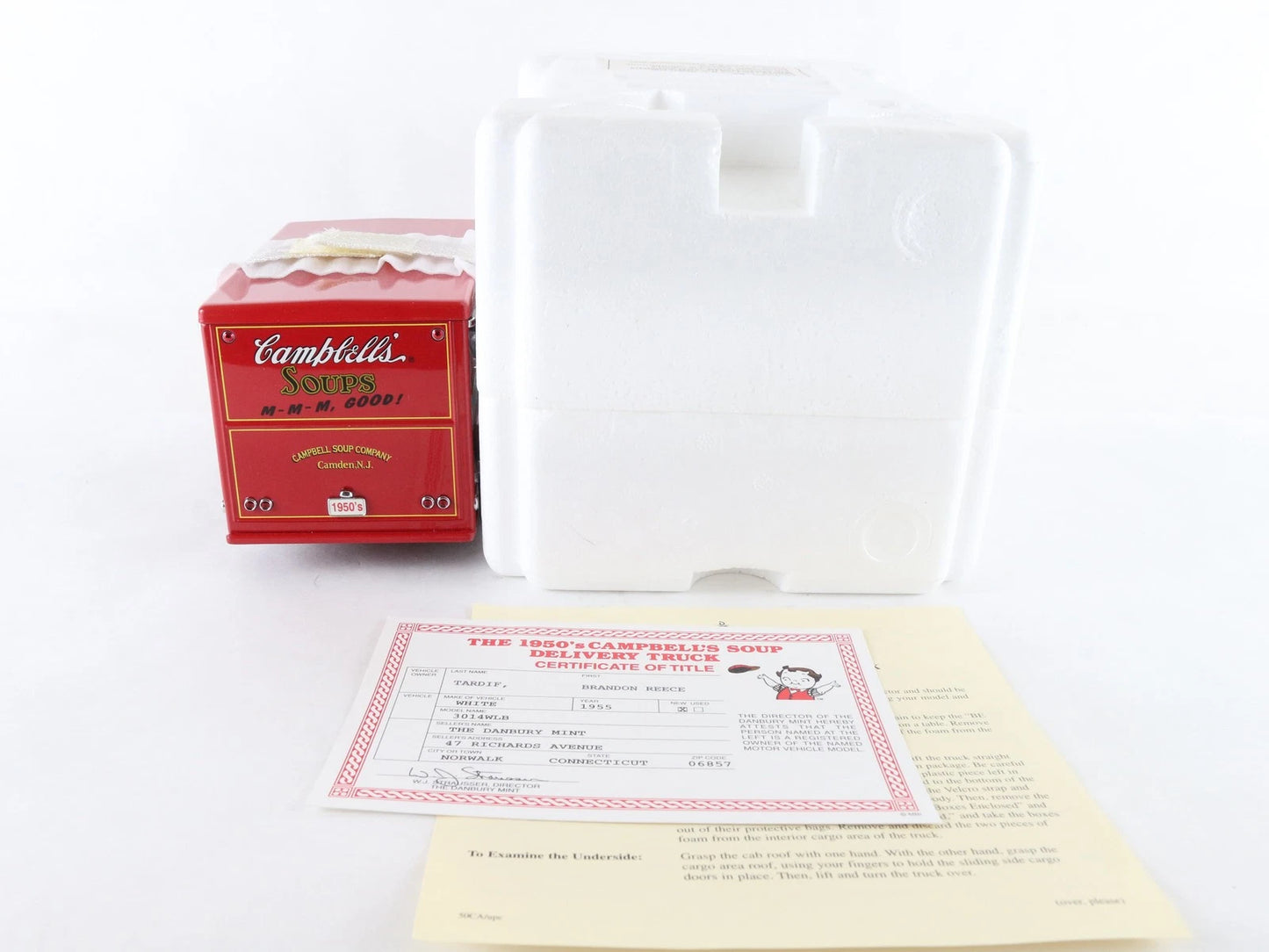 1955 White 3014WLB Campbells Soup Delivery Truck Red Danbury Mint 1:24 Diecast