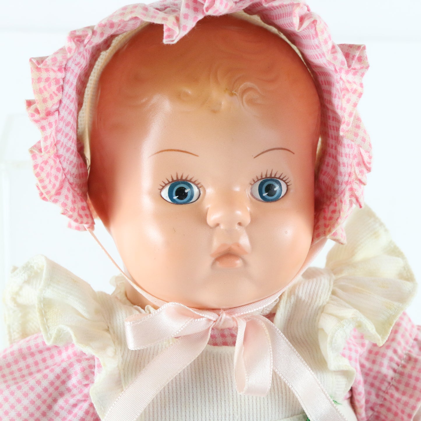 Gold Medal Baby Pink Dress Girl Horsman 13.5" Doll W/ Cap