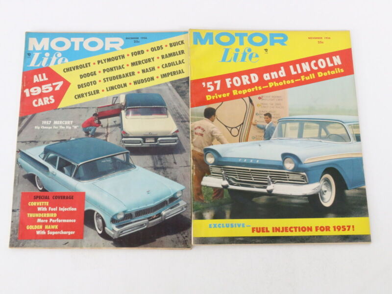 Lot Of 6 Motor Life Magazine Issues: October November December 1956 25c