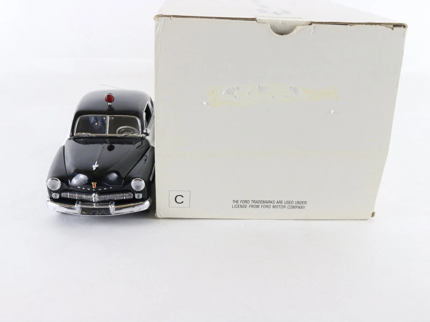 1949 Mercury Police Cruiser Black White Danbury Mint 1:24 Diecast Model Car