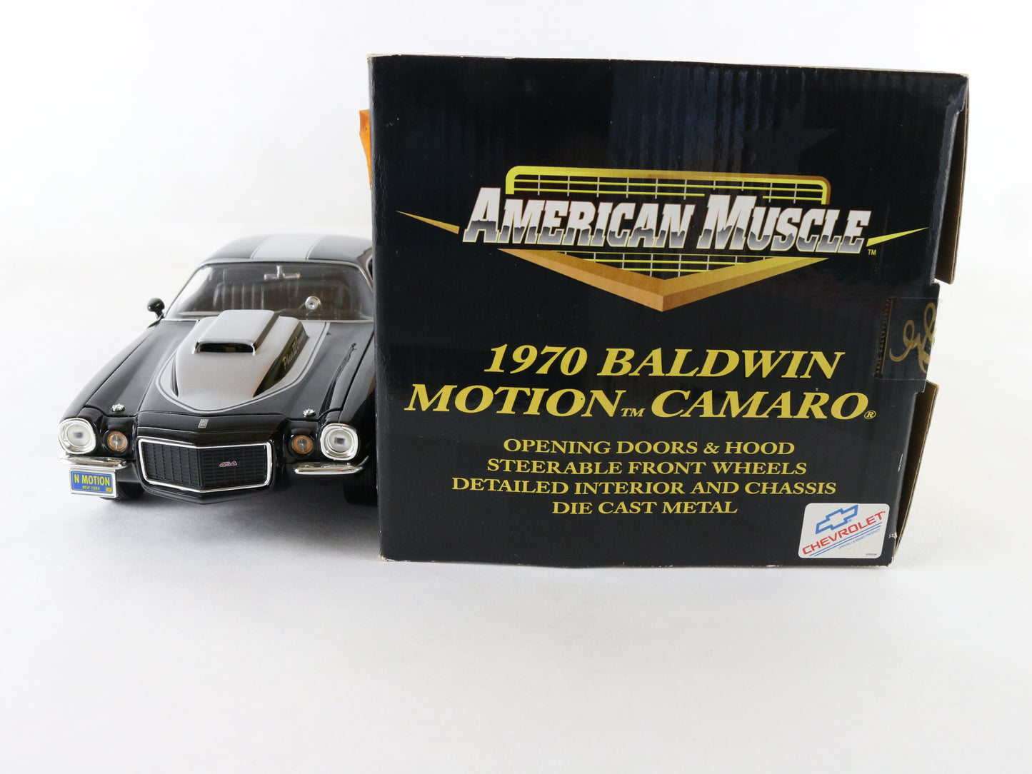 1970 Chevy Camaro Phase III Black ERTL American Muscle 1:18 Diecast Model 32810