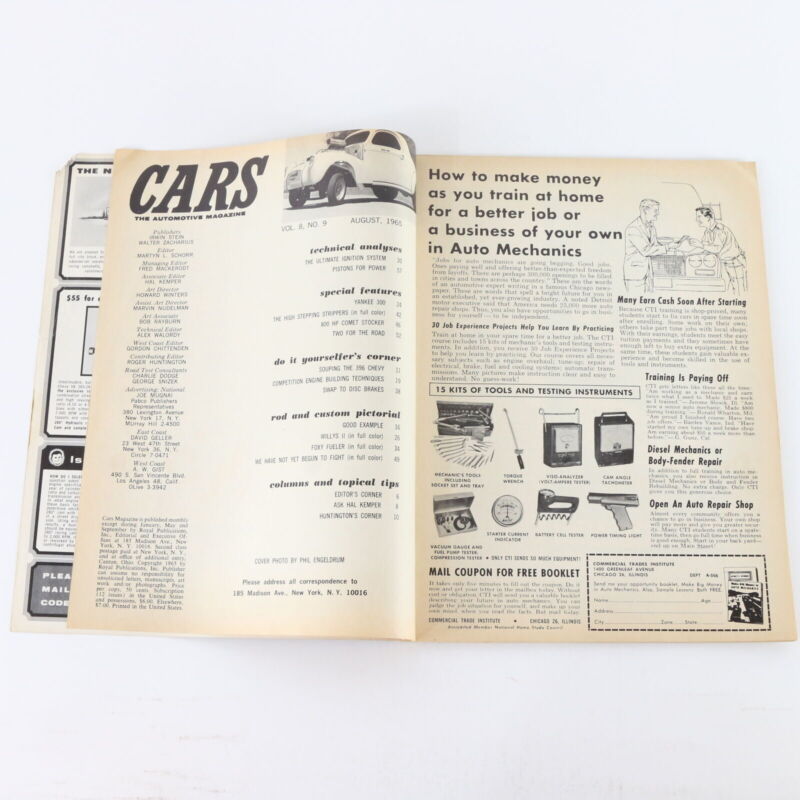 Lot Of 3 Hi-performance Cars August December 1965 Vintage Car Magazines