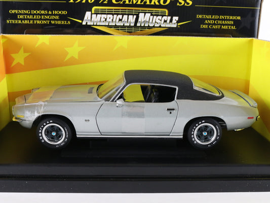 1970 1/2 Chevy Camaro Ss Silver American Muscle 10 Years ERTL 1:18 Model 32411