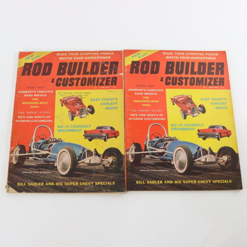 Lot Of 3 Rod Builder & Customizer Garlits Super Chevy Hot Rod Car June Aug 1959