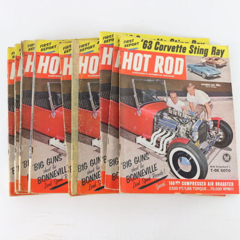 Lot Of 10 Hot Rod '63 Corvette Sting Ray Report October 1962 Car Magazines